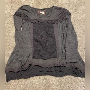 Lace grey top